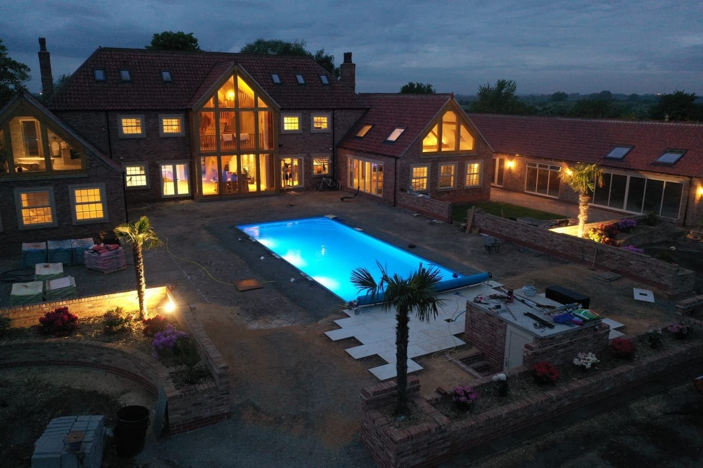 Bespoke swimming pool fabricated on site by My Pool Direct