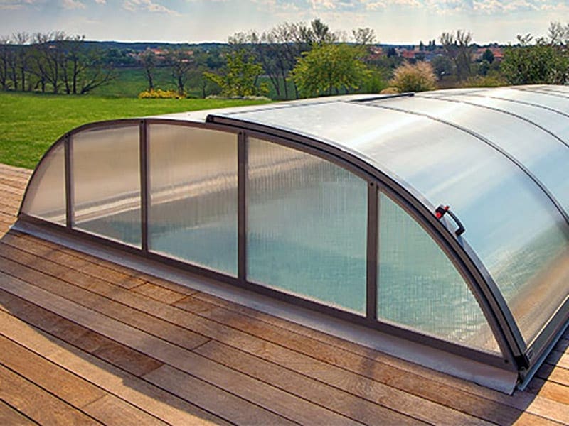 Klasik A enclosure showing its curved polycarbonate glazing