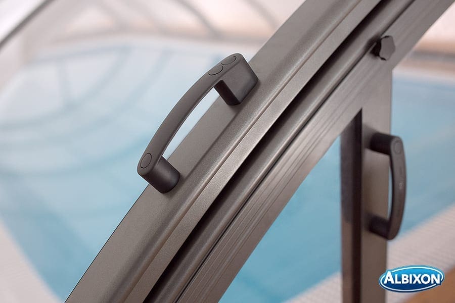 Telescopic modules of the Klasik A pool enclosure