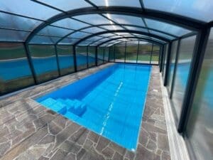 infinity pool with enclosure