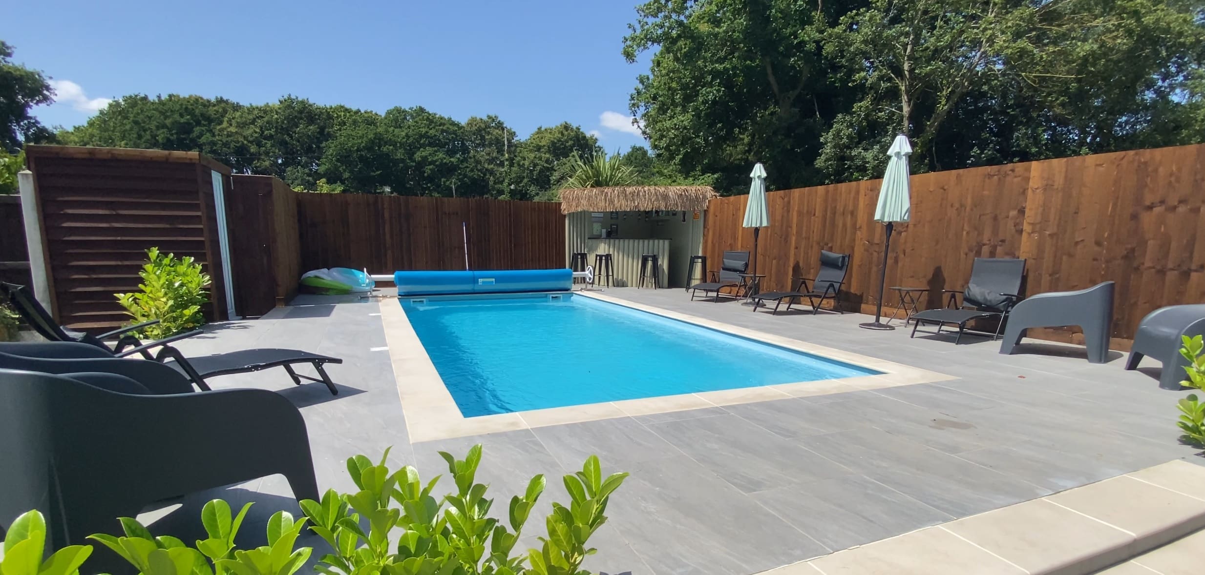 Consistent depth fibreglass swimming pool