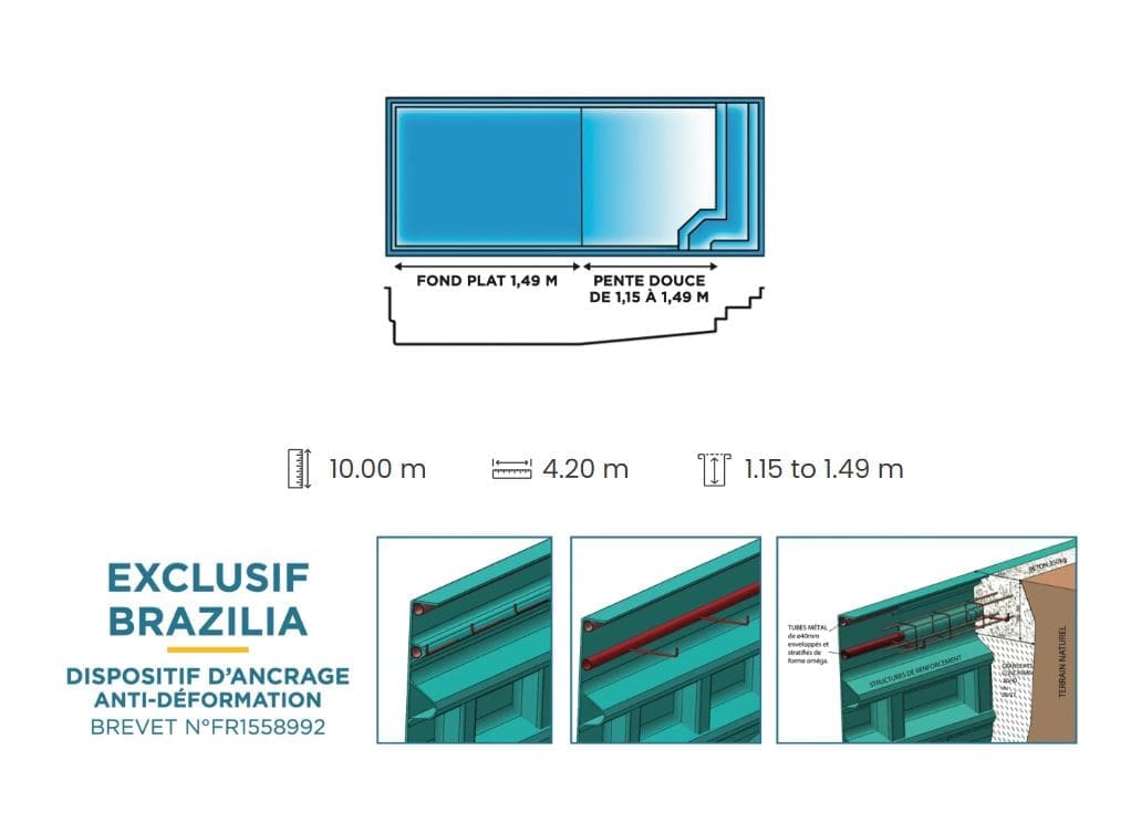 Brazilia fibreglass swimming pool
