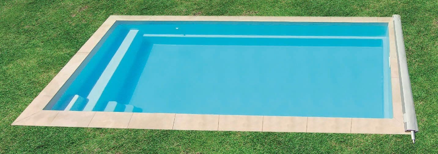 The Mini Swim compact fibreglass swimming pool