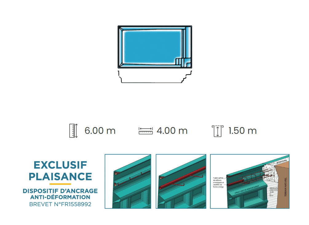 5 metre Pleasure Pool technical dimensions