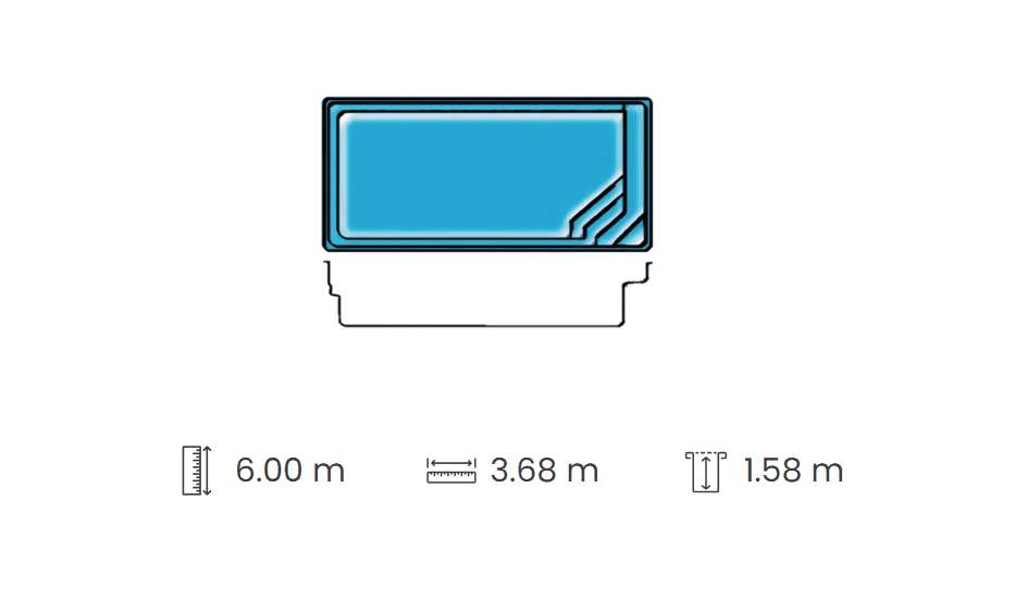 Relaxation 6 pool dimensions and layout