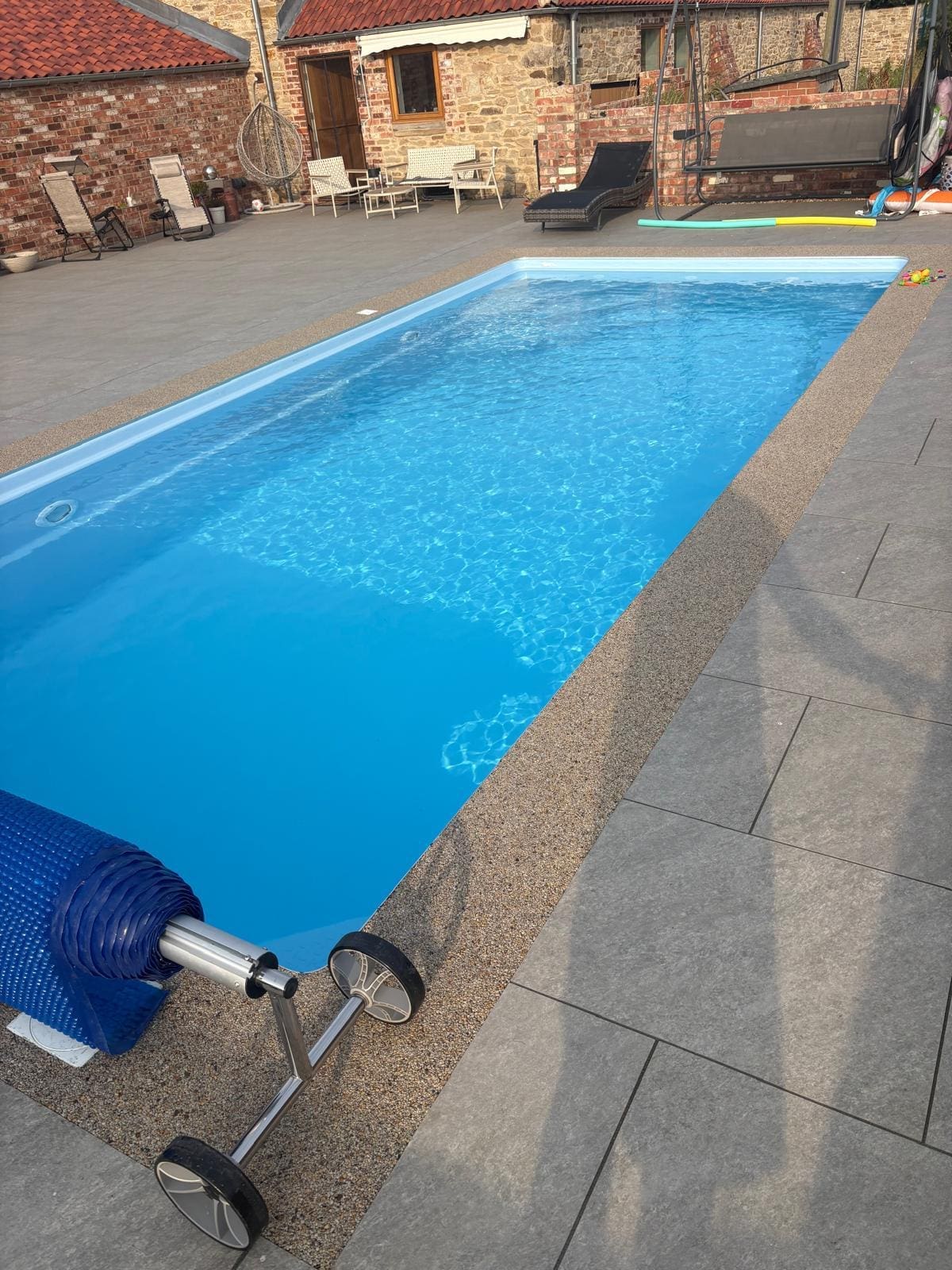 View along the 8 metre Sycillia swimming pool