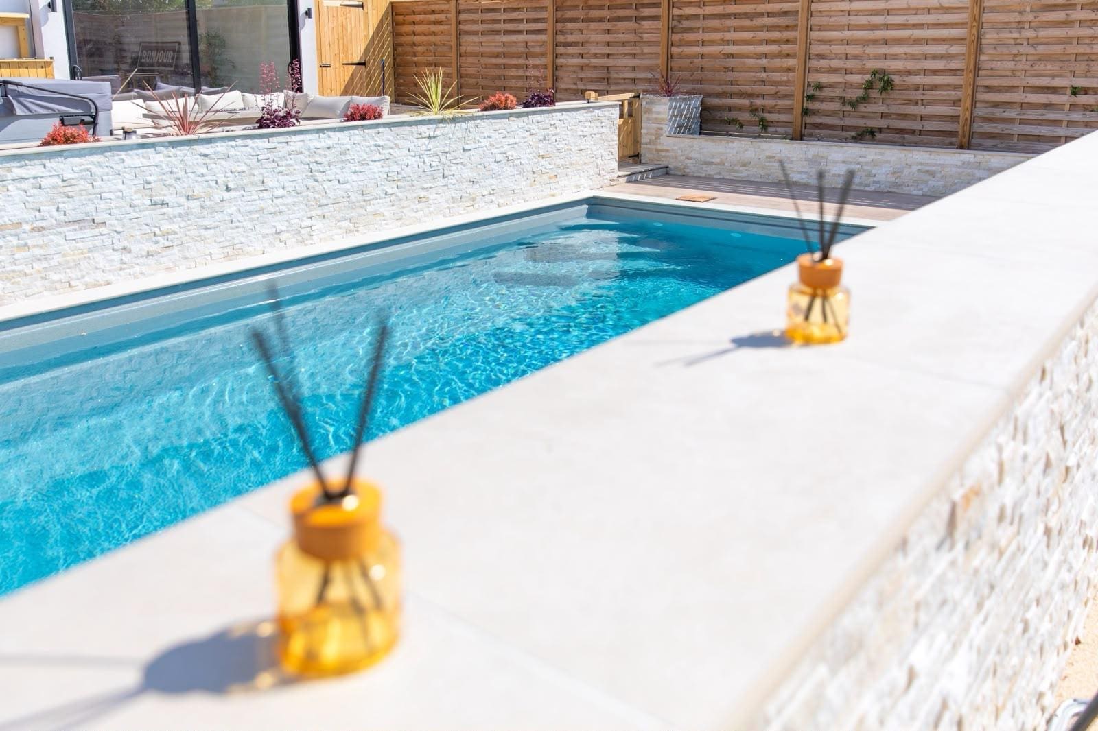 View along the completed Sycillia swimming pool