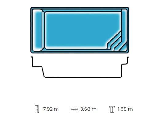 Relaxation Evolving fibreglass swimming pool