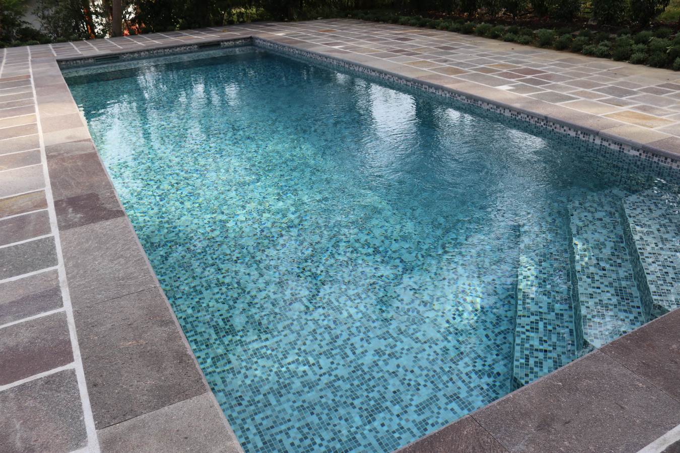 Luxury tiled pool detail
