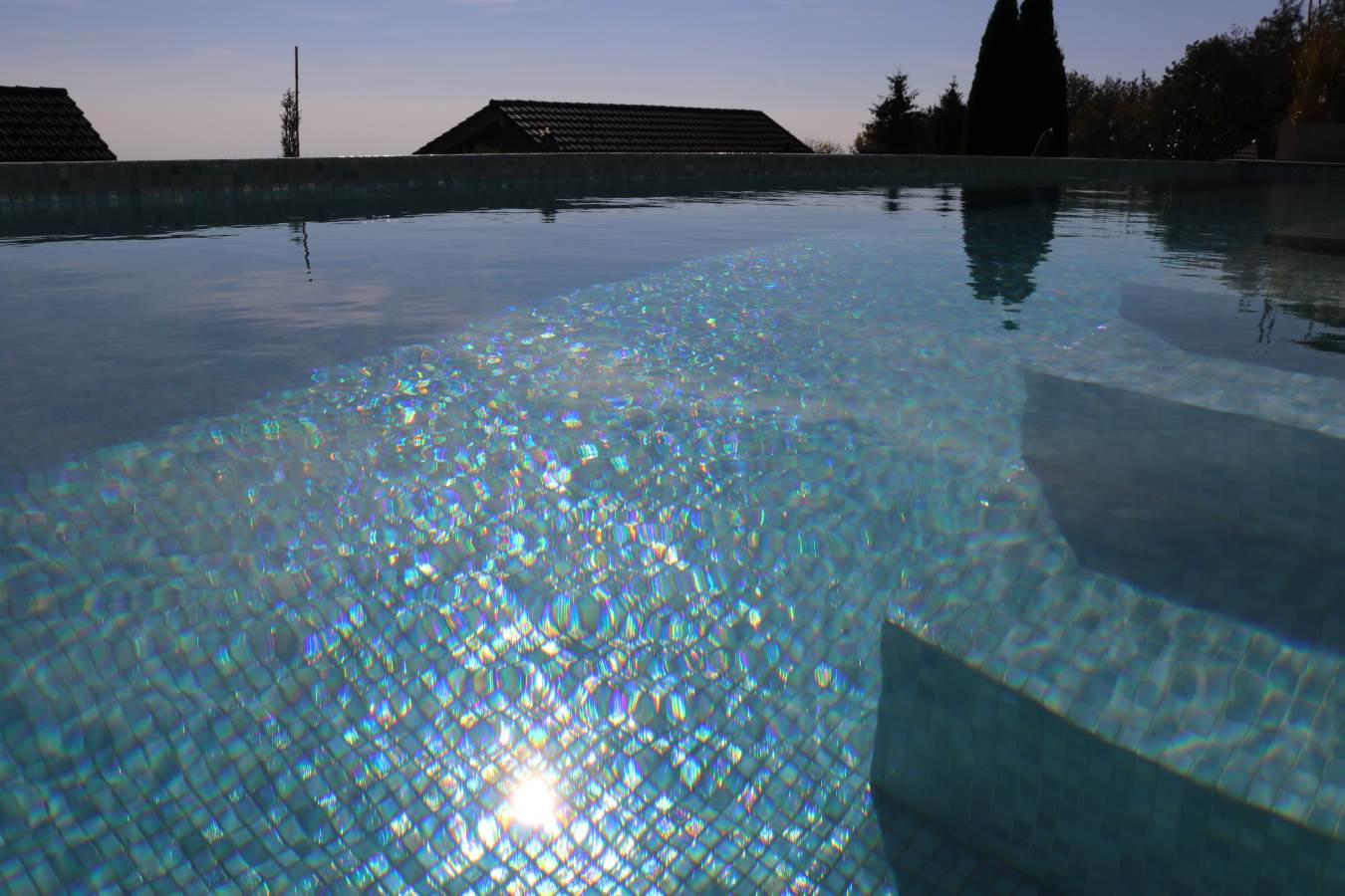 Pool mosaic tile detail